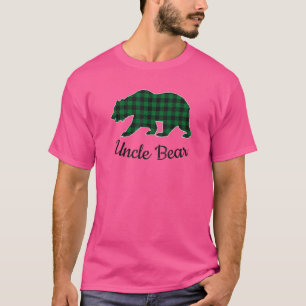 Camiseta Tío Navidades De Oso Pajama Green Buffalo Plaid_1
