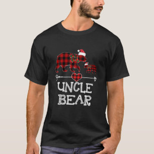 Camiseta Tío Navidades del oso Pajama Red Plaid Buffalo Fam