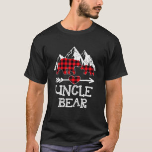 Camiseta Tío Navidades del oso Pajama Red Plaid Buffalo Fam