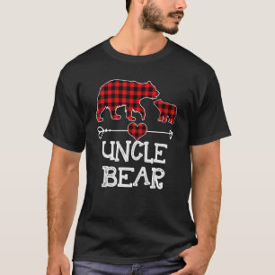 Camiseta Tío Navidades del oso Pajama Red Plaid Buffalo Fam
