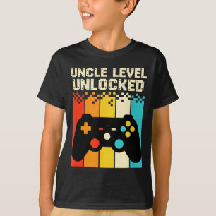 Camiseta Tío nivel desbloqueado controlador de juegos diver