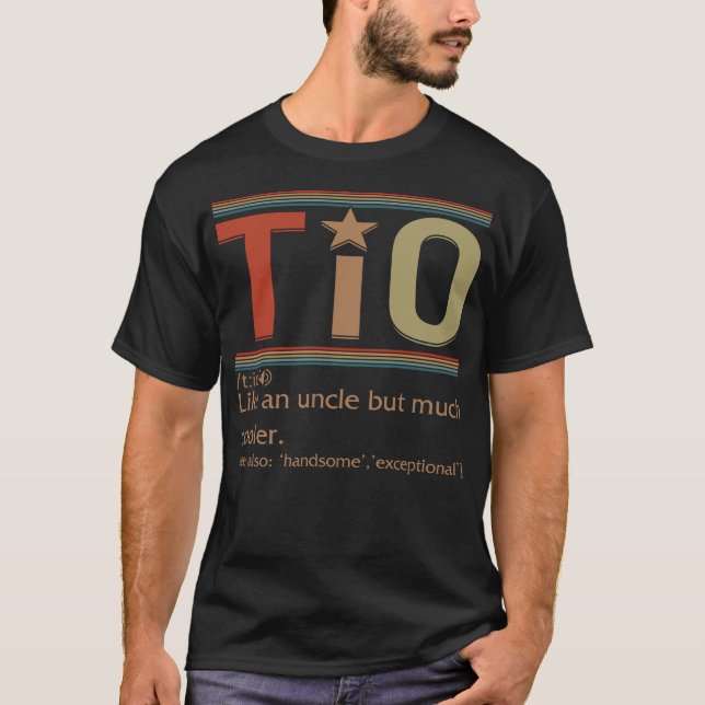 Camiseta Tío Noun, Tio Definición, Tío Español (Anverso)