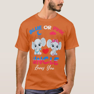 Camiseta Tío O Chica Te Ama El Elefante Gen Azul Rosa