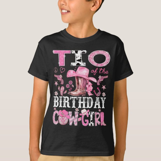 Camiseta Tio Of The Birthday Cow-girl Nk Disco Rodeo Tio  (Anverso)