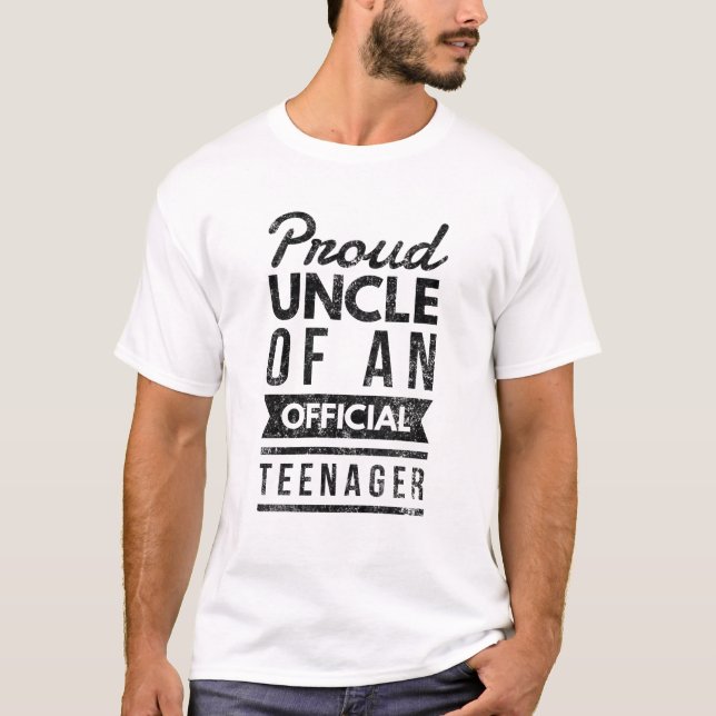 Camiseta tío orgulloso de un adolescente oficial (Anverso)