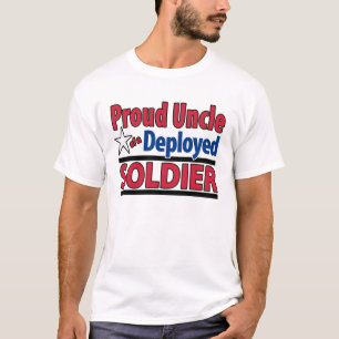 Camiseta Tío orgulloso de un soldado desplegado con nombre