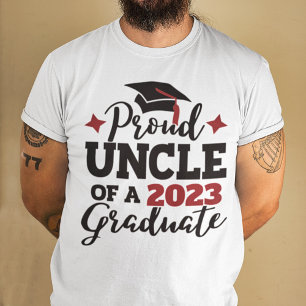 Camiseta Tío orgulloso graduado 2023 tassel rojo negro