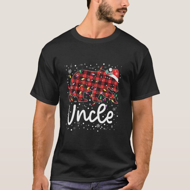 Camiseta Tío Oso Navidades De Plata Roja Pajama Merry Xmas  (Anverso)