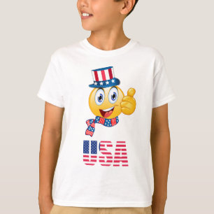 Camiseta Tío parriótico Sam Emoji Niños