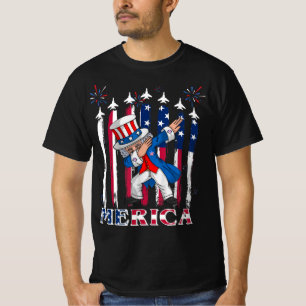 Camiseta Tío patriótico Sam Dabbing 4 de julio