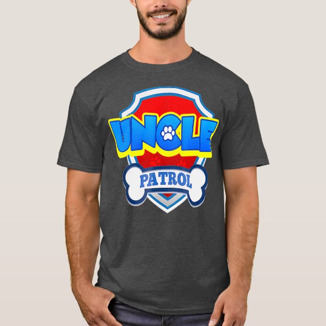 Camiseta Tío Patrol Perro Gracioso regalo Fiesta de cumplea (Anverso)