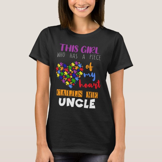Camiseta Tío Piece Chica rompe el autismo Conciencia (Anverso)