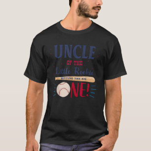 Camiseta Tío Primero Cumpleaños Pequeño Rookie Baseball T