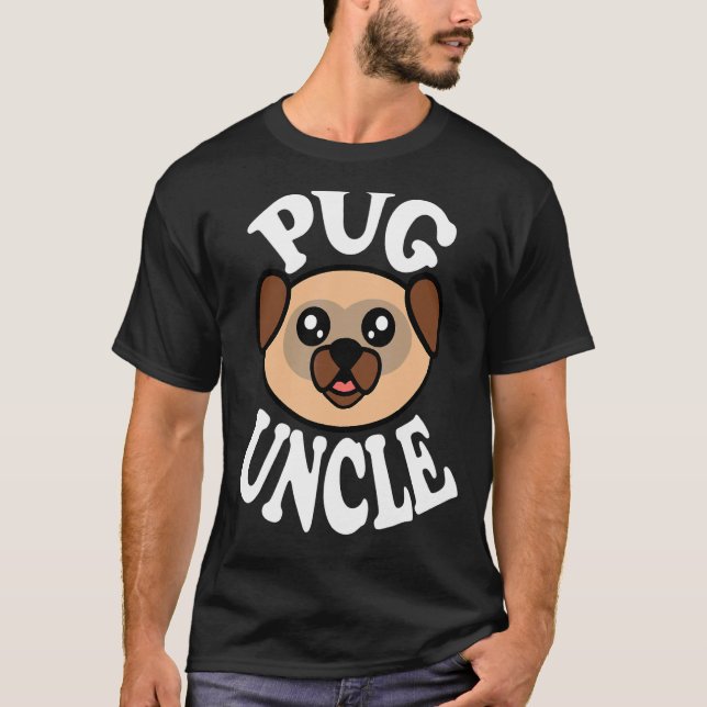 Camiseta Tío Pug Adorable (Anverso)