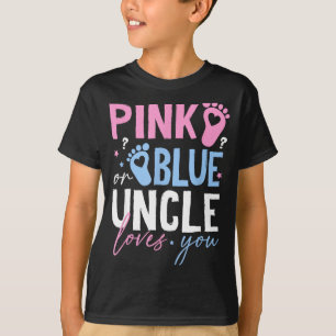Camiseta Tío rosa o azul ama la revelación de género nuevo