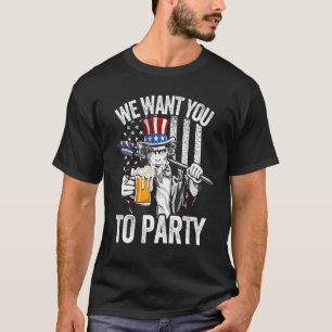 Camiseta Tío Sam 4 De Julio Hombres Mujeres Bandera Estadou