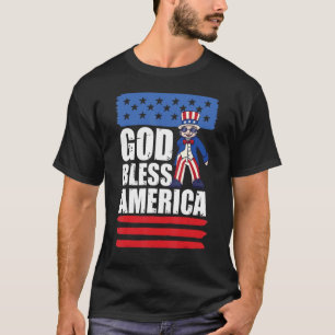 Camiseta Tío Sam 4 de Julio Patriota Estadounidense Dios be