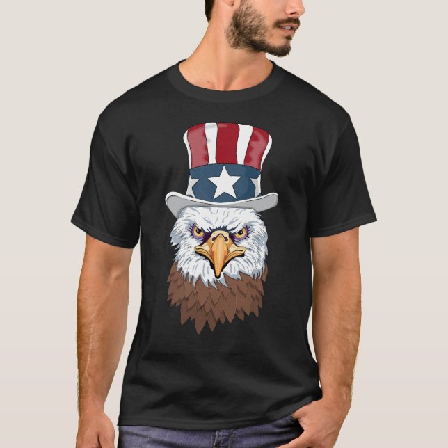 Camiseta Tío Sam Águila Calva Estadounidense (Anverso)