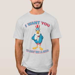 Camiseta Tío Sam Águila Cómprame Una Cerveza Divertido Patr