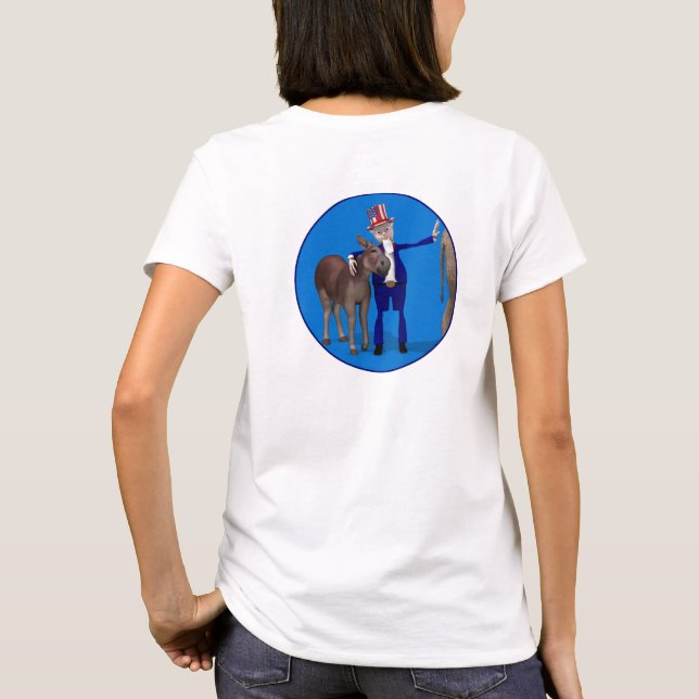 Camiseta Tío Sam ama a los burros (Reverso)