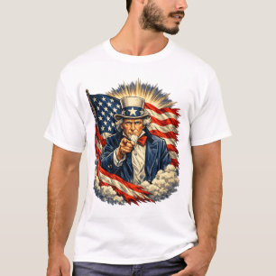 Camiseta Tío Sam Apuntando con Bandera Americana – Pa Vinta