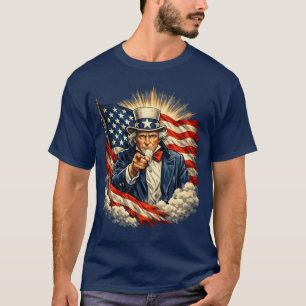Camiseta Tío Sam Apuntando con Bandera Americana – Pa Vinta