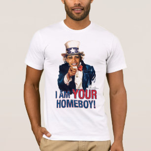 Camiseta Tío Sam - Barack Obama es mi Homeboy