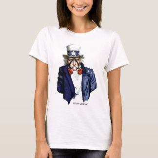 Camiseta tío Sam con la bola de la mordaza de obama