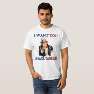 Camiseta Tío Sam de Skydiving "quisiera que usted embalara