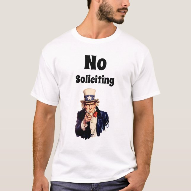 Camiseta Tío Sam dice que no se solicite (Anverso)