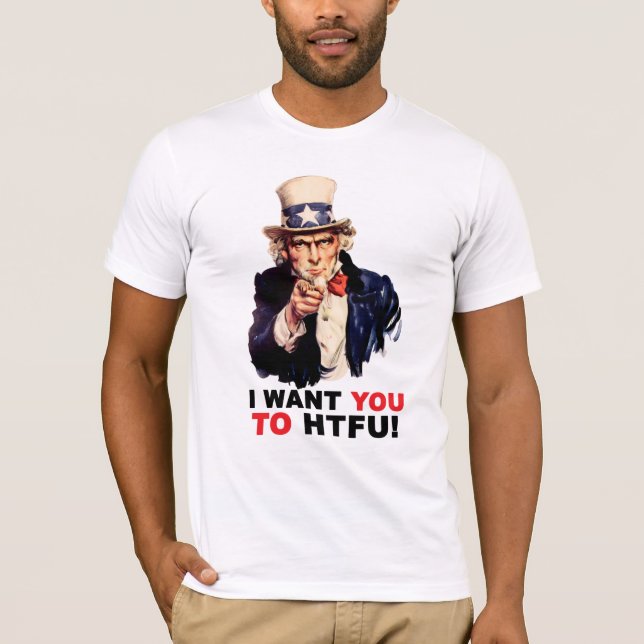 Camiseta Tío Sam HTFU - Bella Canvas (Anverso)