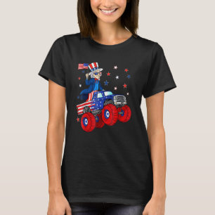 Camiseta Tío Sam Riding Monster Camión 4 De Julio Niños Ki