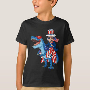 Camiseta Tío Sam Riding T Rex 4 De Julio Niños Chicas