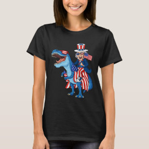Camiseta Tío Sam Riding T Rex 4 De Julio Niños Chicas