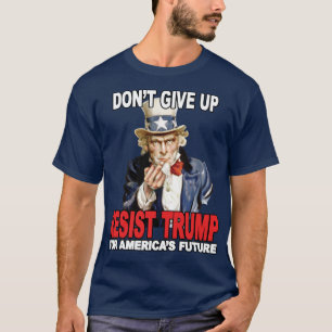 Camiseta Tío Sam se resiste a Trump Dedo Medio - Anti Trump