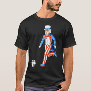 Camiseta Tío Sam Soccer Patriótico 4 De Julio Fl Estadounid
