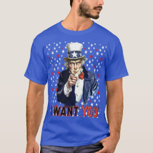 Camiseta Tío Sam te quiero con estrellas y rayas 