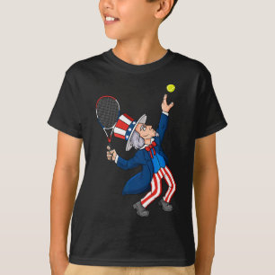 Camiseta Tío Sam Tenis 4 de julio Patriótico Chicos Chicas