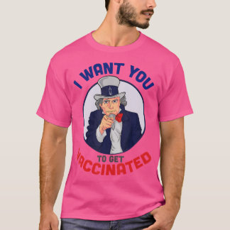 Camiseta Tío Sam Vacuna Quiero Que Te Vacunen Nur