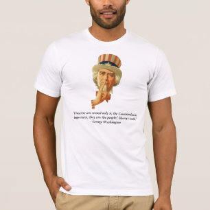Camiseta Tío Sam y cita de George Washington