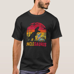 Camiseta Tío Saurus Rex Autism Awareness Funny Dinosaur