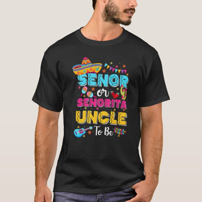 Camiseta Tío Senor O Señorita Para Ser Género Revelan Cinco (Anverso)