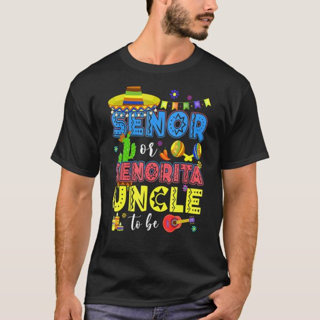 Camiseta Tío Senor O Señorita Para Ser Género Revelan Cinco (Anverso)