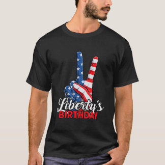Camiseta Tío signo de paz del 4 de julio bandera de Estados