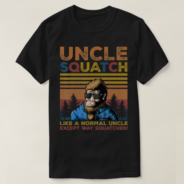 Camiseta Tío Squatch Tío Padres Divertido (Diseño del anverso)