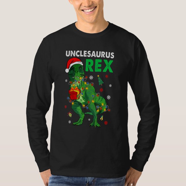 Camiseta Tío T Navidades Rex Dinosaur Unclesaurus Matchin (Anverso)