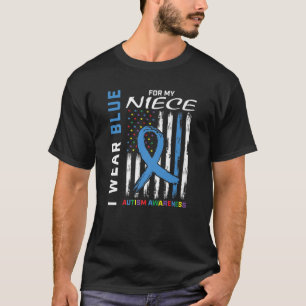 Camiseta Tío Tía Que Llevo Azul Para Mi Niñez Autismo Aw