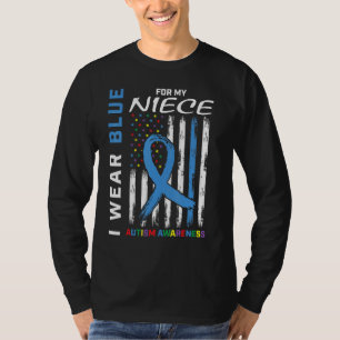 Camiseta Tío Tía Que Llevo Azul Para Mi Niñez Autismo Aware