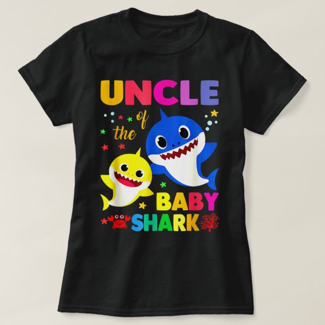 Camiseta Tío Tiburón tío Día de la Madre Familia Shark (Diseño del anverso)