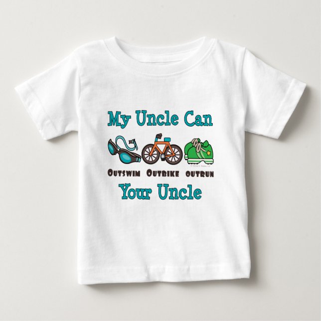 Camiseta Tío Triathlon Bebé Larga Manga (Anverso)